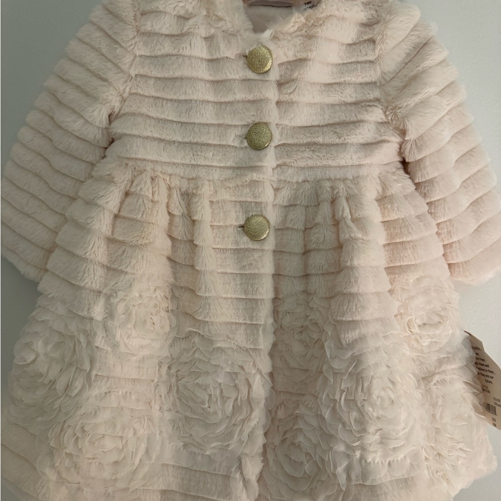 2-pc Dress & Coat with Gold Buttons 18mo
